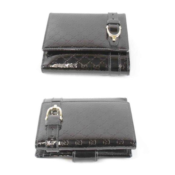 GUCCI Micro Bifold Wallet Patent Leather Black - Picture 4 of 8